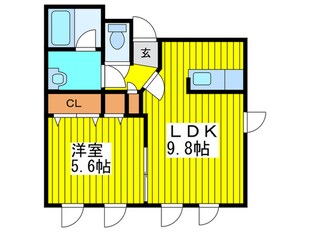 ブランシェ西１４の物件間取画像